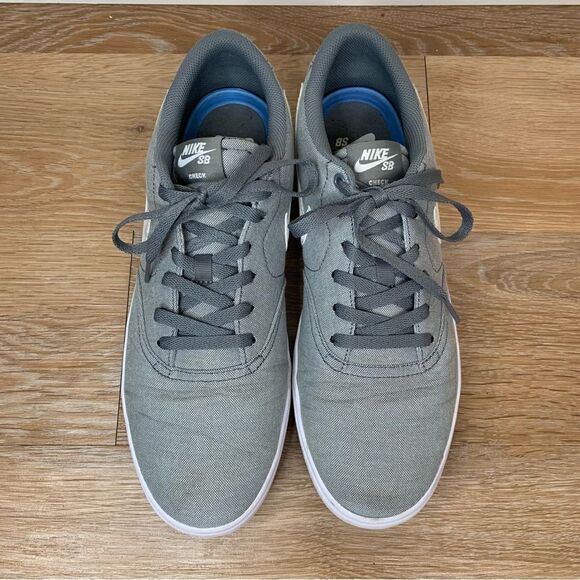 Nike SB Solar Fit Men’s Gray Canvas Lace Up Sneakers - Picture 5 of 11